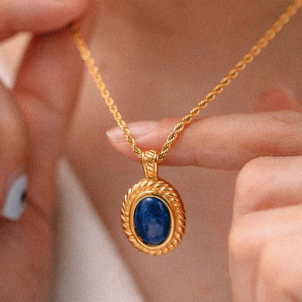 Oval Gemstone Pendant