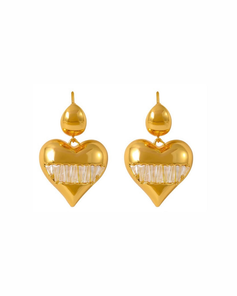 Coeur d'Amour Earrings in Gold