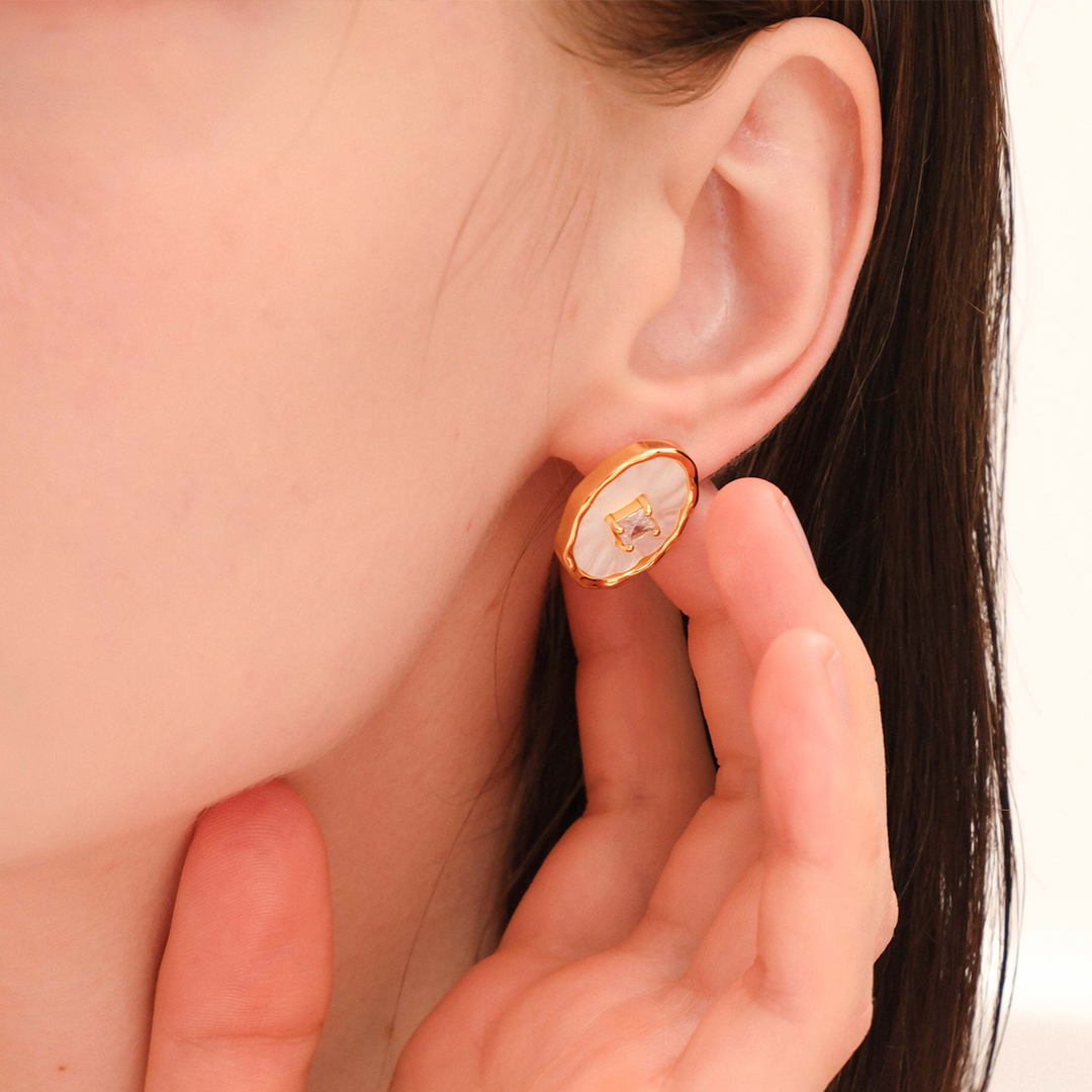 Mother of Pearl Stud Earrings