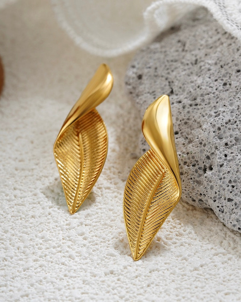 Leaf Stud Earrings