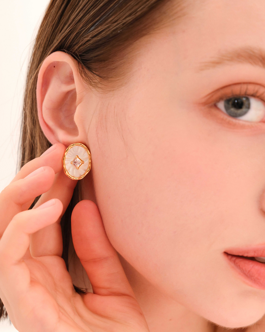 Mother of Pearl Stud Earrings