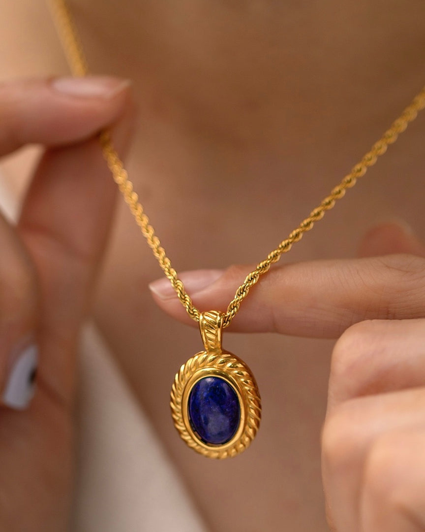 Oval Gemstone Pendant